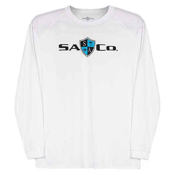 Performance Long Sleeve Shirt | White | SA Co Logo
