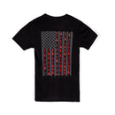 Short Sleeve Tee | Black & Red | Fins & Stripes