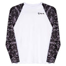 Performance Long Sleeve Shirt | White | Sleeve Blackout Digi Camo | SA Shield