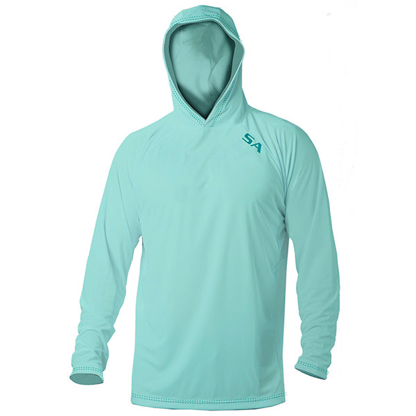 Hooded Performance Long Sleeve Shirt | Mint | SA Logo