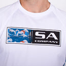 Performance Long Sleeve Shirt | White | Wave Fade