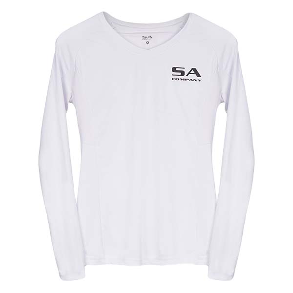 Women's Performance Long Sleeve Shirt | White | SA Logo