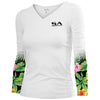 Women's Performance Long Sleeve Shirt | White | Hawaiian