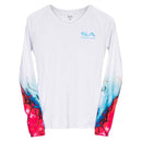 Women's Performance Long Sleeve Shirt | White | Watercolor