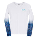 Women's Performance Long Sleeve Shirt | White | Mermaid Scales