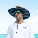 Under Brim Straw Hat | Blackout American Flag