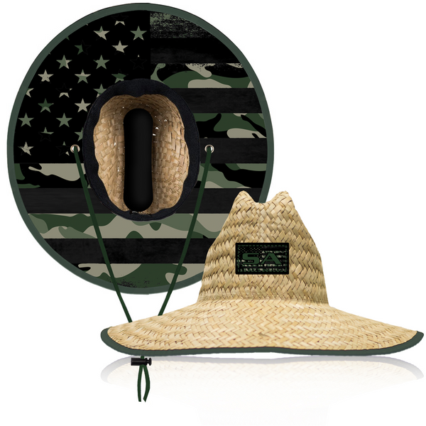 Under Brim Straw Hat | Patriot Military Camo