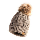 SA Beanie | Cable Knit Fur Pom
