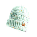 Ponytail Beanie| Mixed Light Aqua