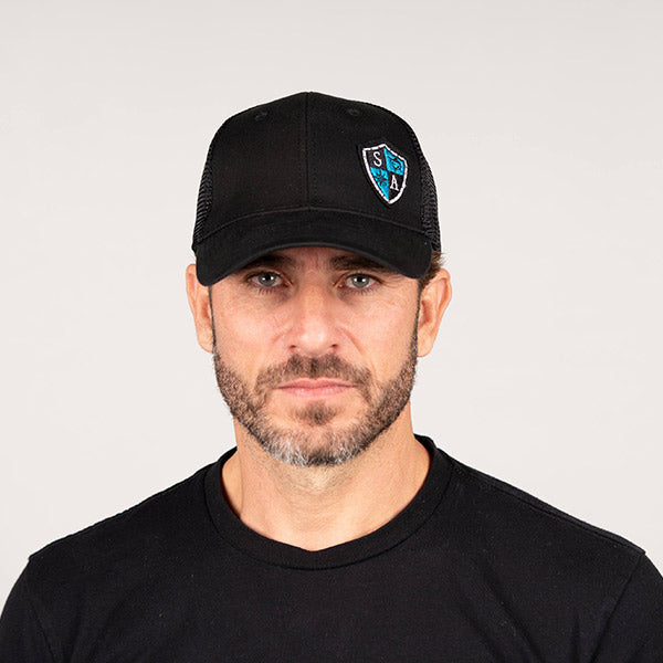 Stretch Fit Hat | Black | SA Blue Shield