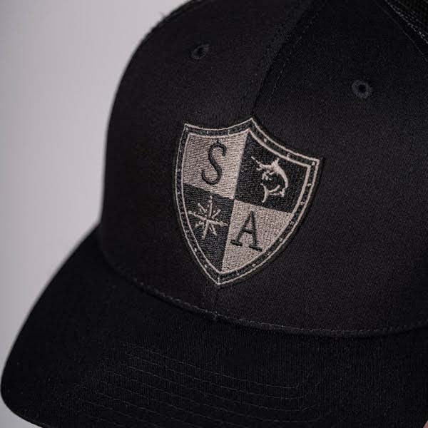 Snap Back Hat | Black | Large SA Shield