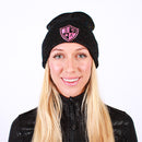 Classic Beanie | Black Shimmer | Pink