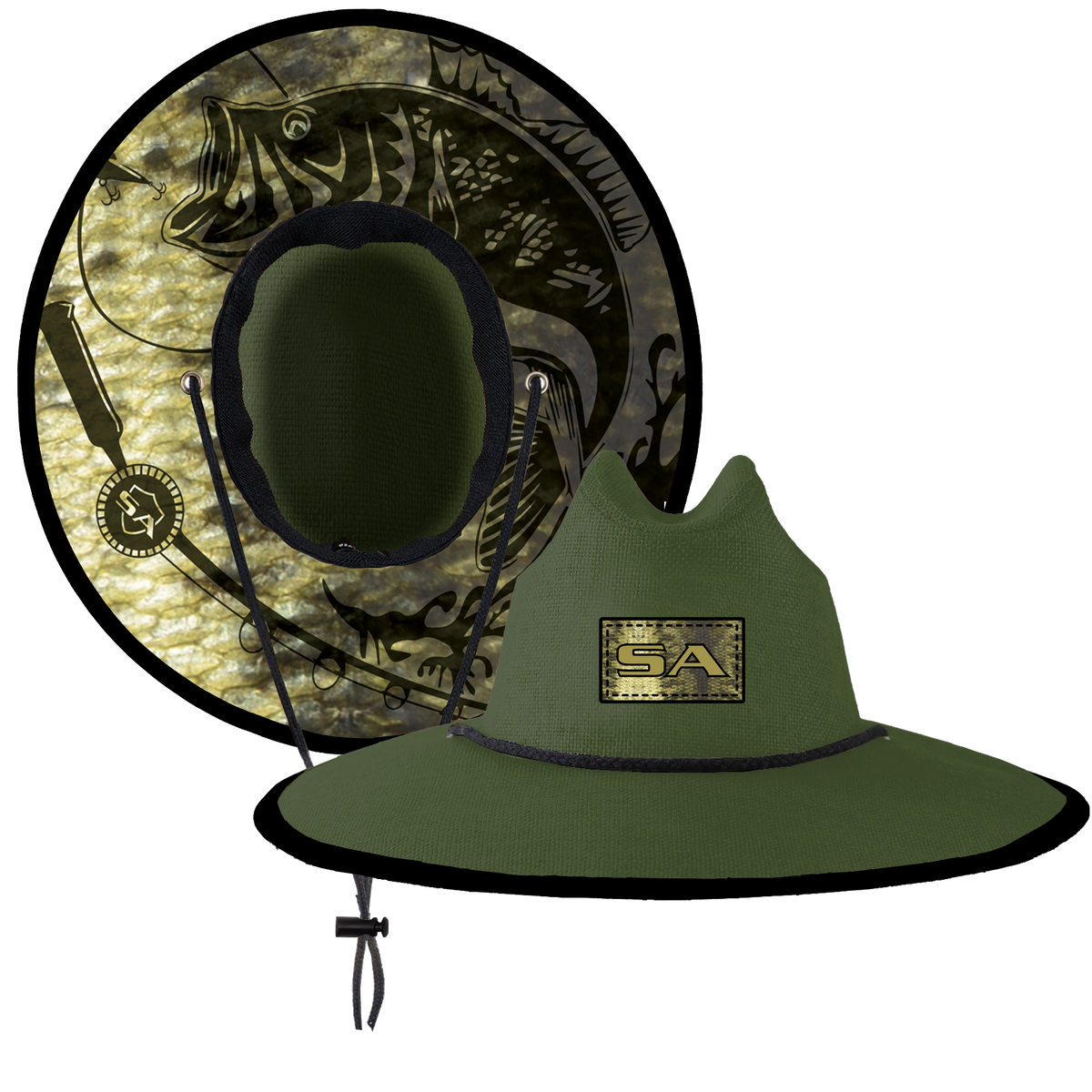 Keys Under Brim Straw Hat | Bass | Olive