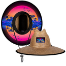 Palms Under Brim Straw Hat | Vaporwave