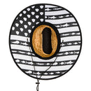 Under Brim Straw Hat | Blackout Fins & Stripes