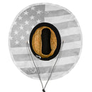 Under Brim Straw Hat | Ghost American Flag