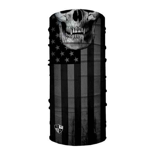 Blackout American Flag Skull