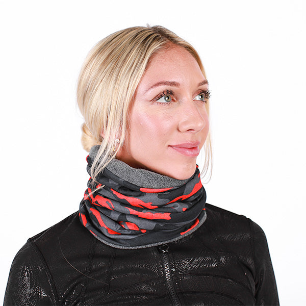 Fleece Face Shields®| Fire Military Camo