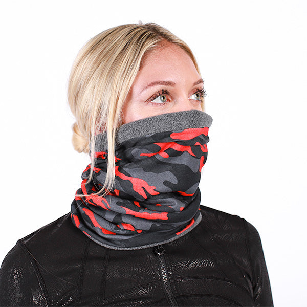 Fleece Face Shields®| Fire Military Camo