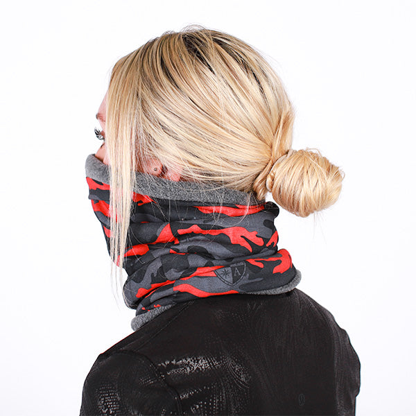 Fleece Face Shields®| Fire Military Camo