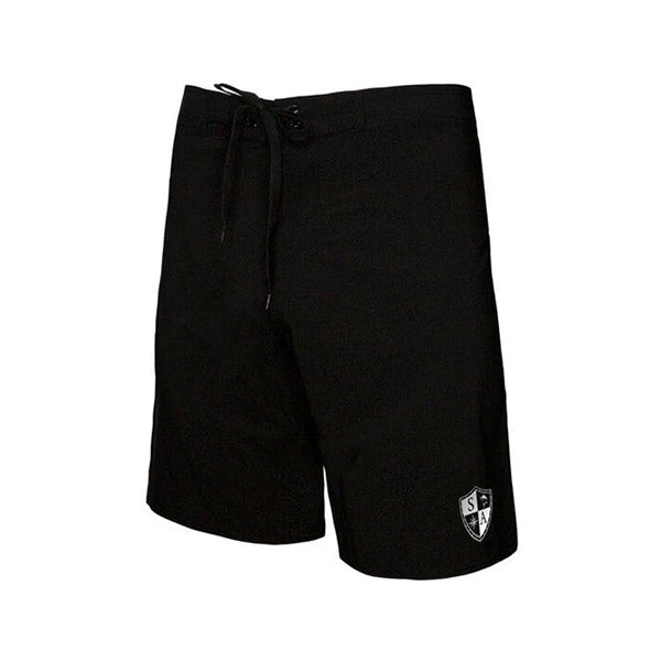 CLOSEOUT Board Shorts | Solid Black | Silver SA Shield