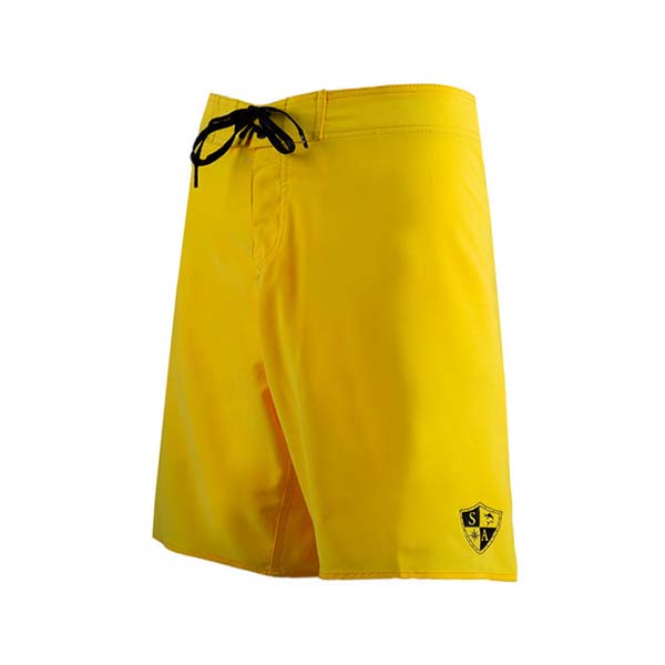CLOSEOUT Board Shorts | Solid Neon Yellow | Black SA Shield