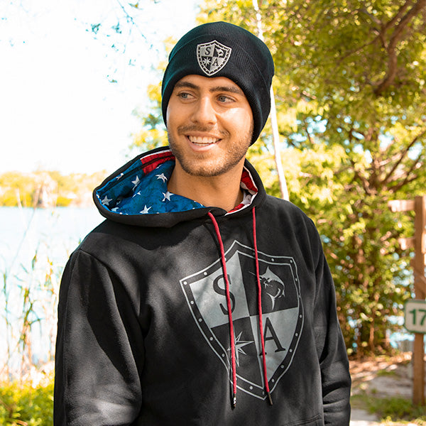 Classic Lined Hoodie| American Flag Shield