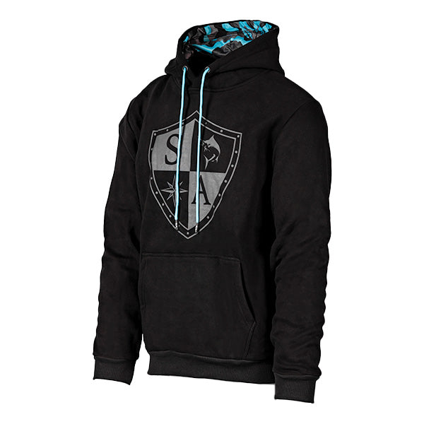 Classic Lined Hoodie| Aqua Military Camo