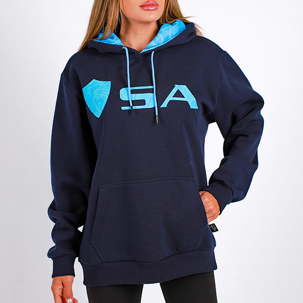 Classic Lined Hoodie | Tonal Tidal Waves