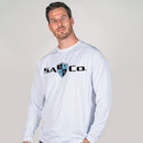 Performance Long Sleeve Shirt | White | SA Co Logo