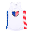 Girls Active Tank | Stars & Pinstripe