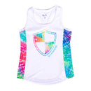 Girls Active Tank | Rainbow Spiral