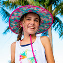 Kids Under Brim Straw Hat | Mermaid Rainbow