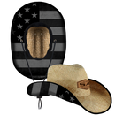 Cowboy Under Brim Straw Hat | Blackout American Flag