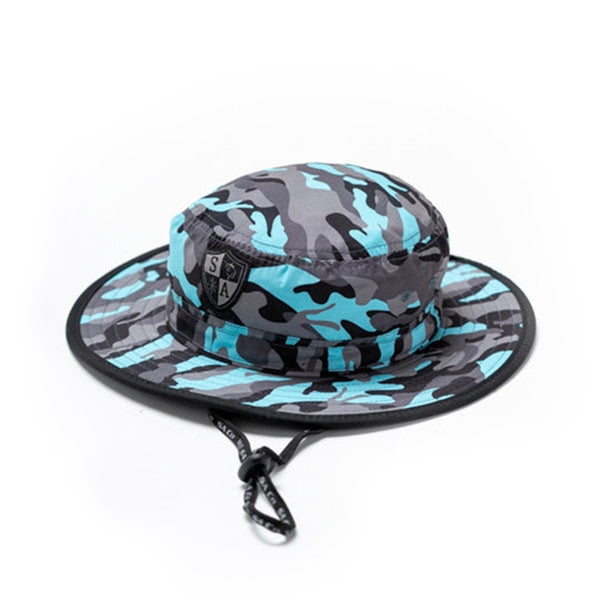 Kids Bucket Hat | Aqua Military Camo