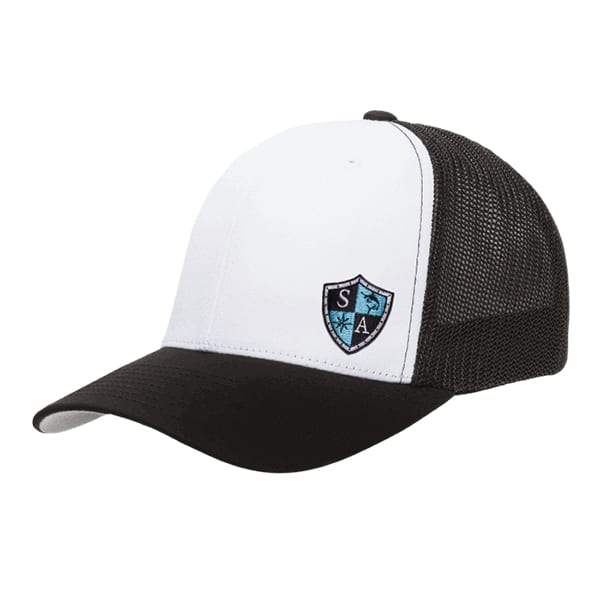 SA Shield Flex Fit Hat | White