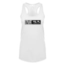 CLOSEOUT Womens Racerback Tank | White | Tidal Waves Fade