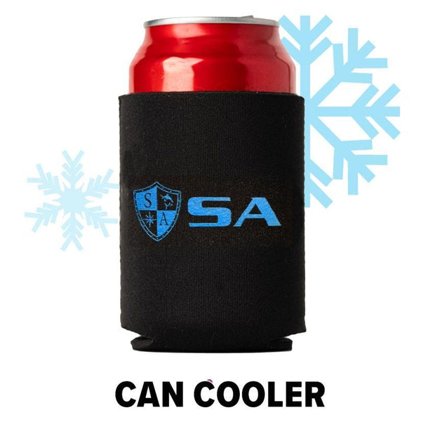 Can Cooler | Black | Blue SA Shield - SA Company 