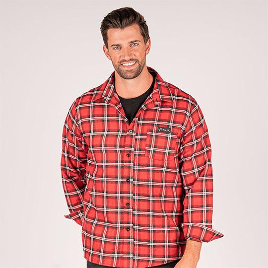 Adult Flannel | Red/White