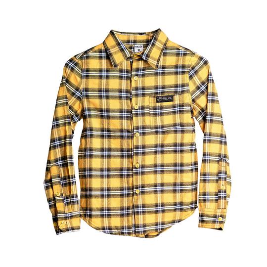 Kids Flannel | Yellow/Black