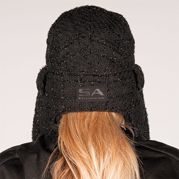 Trapper Hat | Tweed | Black Sparkle